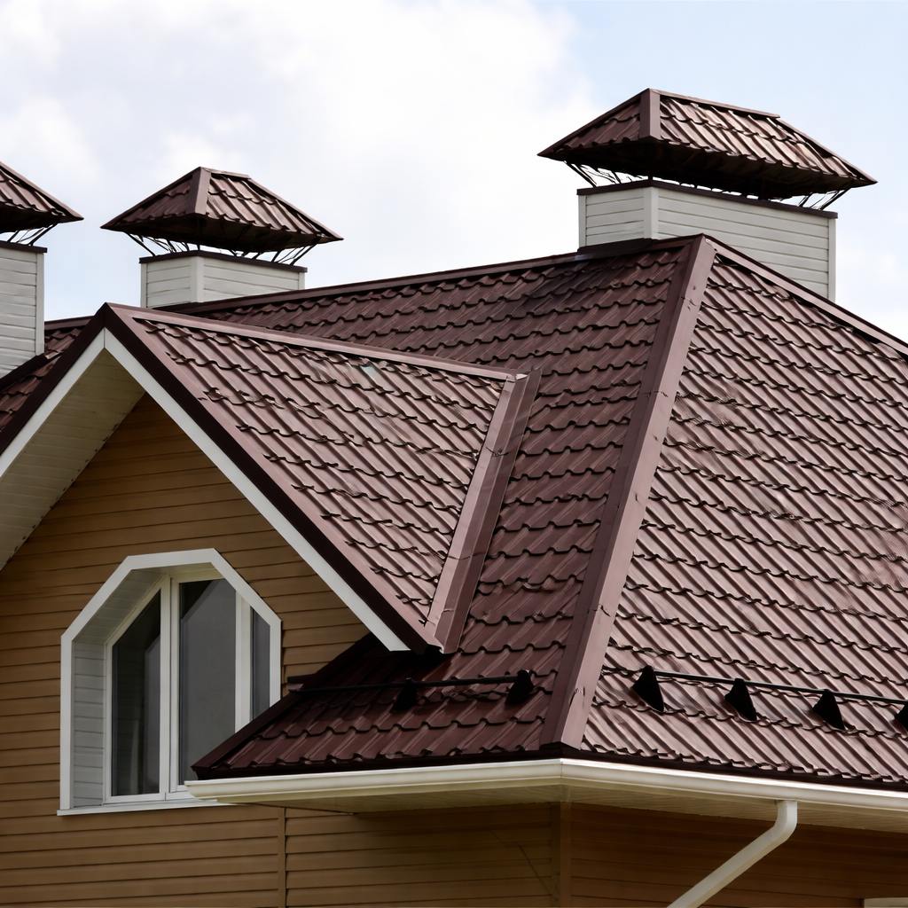 Металлочерепица Ламонтерра XL на объекте в Ленинградской области